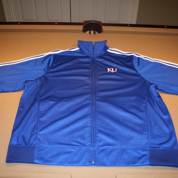 Kansas Jayhawks Men's Adidas Track Jacket - Picture 2 of 7